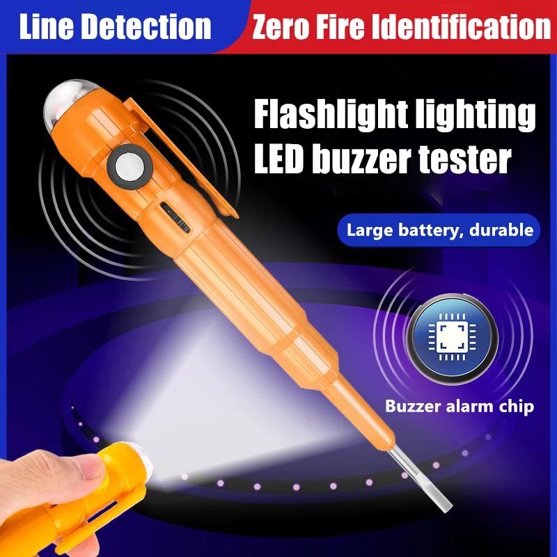 New Type Intelligent Voltage Tester Pen 24-250V Induction Power Detector Pen Electrical Screwdriver Indicator Circuit Tester