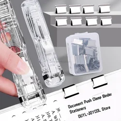 Belge itme kelepçe bağlayıcı kırtasiye klip zımba İşlevli kağıt depolama artefakt okul ofis malzemeleri Metal klip tutucu