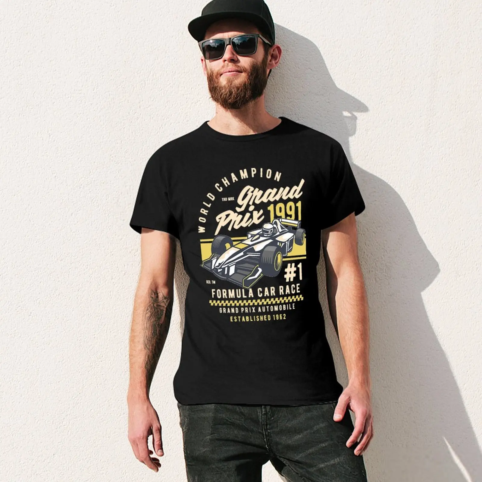 Camiseta De Marca De Lujo F1 Grand Prix Champion para hombre, camisa informal De manga corta con cuello redondo, estilo De California, a la moda, novedad De 2024