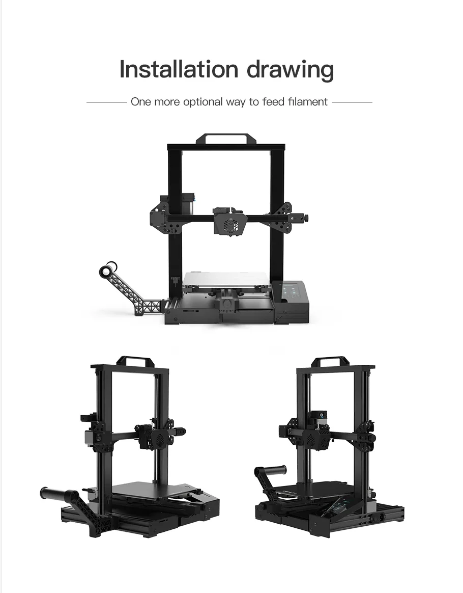 Creality – Kit de support de bobine de Filament rotatif, imprimante 3D facile à installer pour Ender 3/Pro/Ender 3 V2/CR10 Smart/CR6 SE