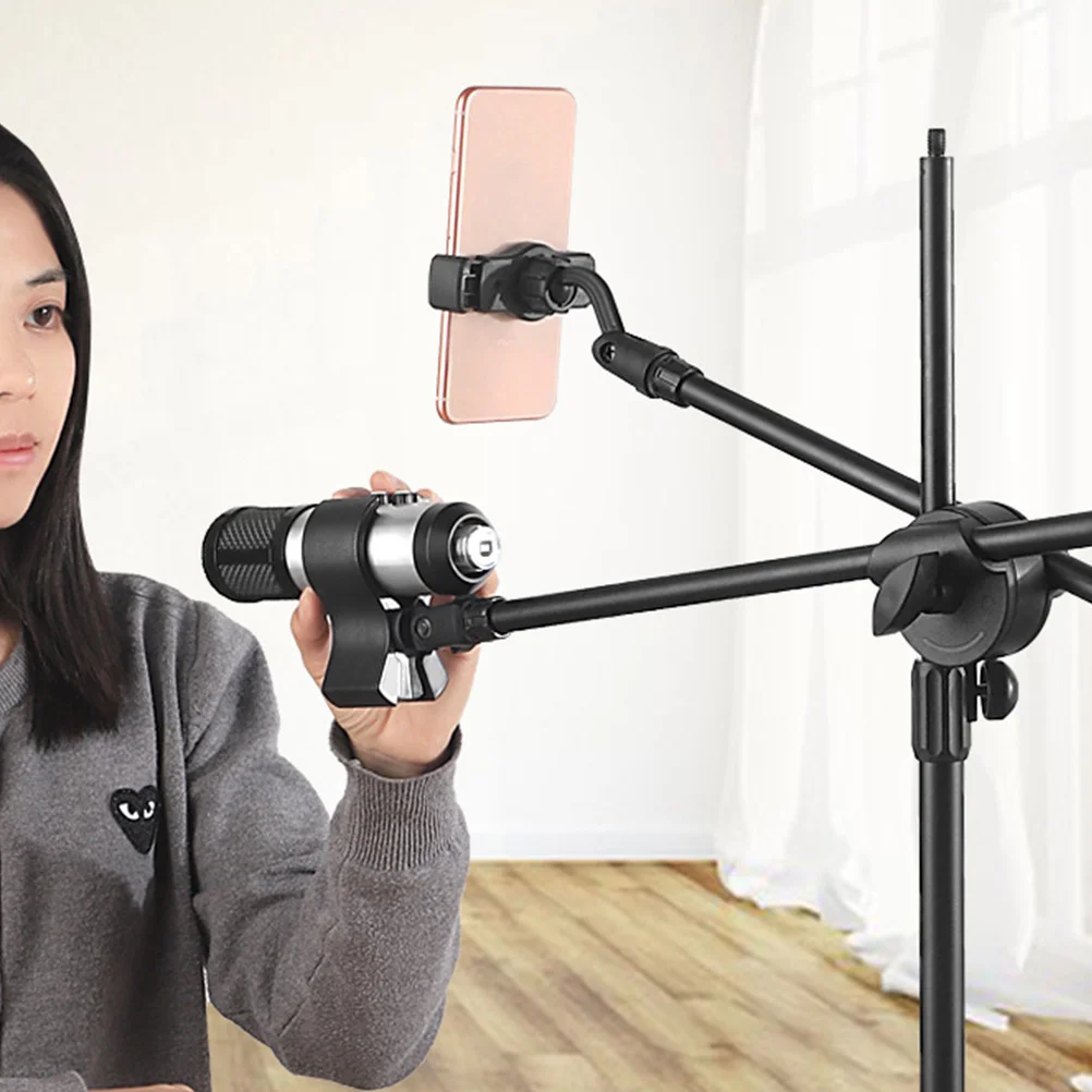 

Microphone Arm Stand Adapter Durable Mic Stand Connector Secure Fixation Mic Extension Tube Adapter for Multi Scenario Use