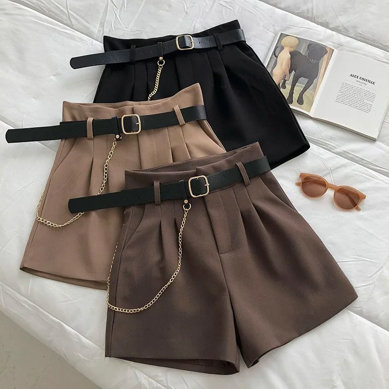 Summer New Women Shorts High Waisted A-line Wide Leg Pants Korean Style Versatile Casual Fashionable Commute Bottom Hot Pants