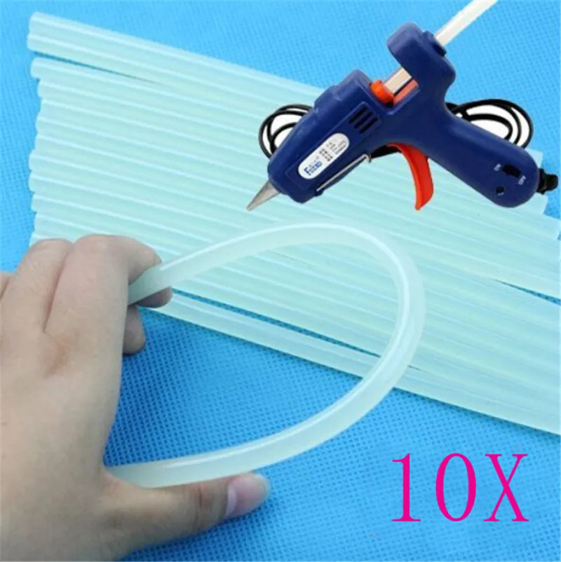 10Pcs 7x100mm Clear Hot Melt Glue Stick For Glue Gun High Viscosity Adhesive Sealing Wax Stick Repair Tool Kit DIY Hand Tool