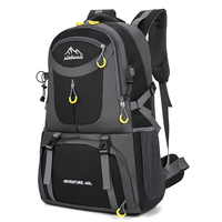Black Mountaineering Rucksack For Man Youth Sports Back Pack Multi-function Luggage Backpack Women Hiking Travel Packbag Male