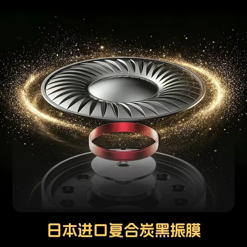 FiiO Snowsky Nature Over-Ear Headphones 50mm Dynamic Driver, Carbon Black Diaphragm 3.5mm HIFI Wired Headphones Gifts view 4