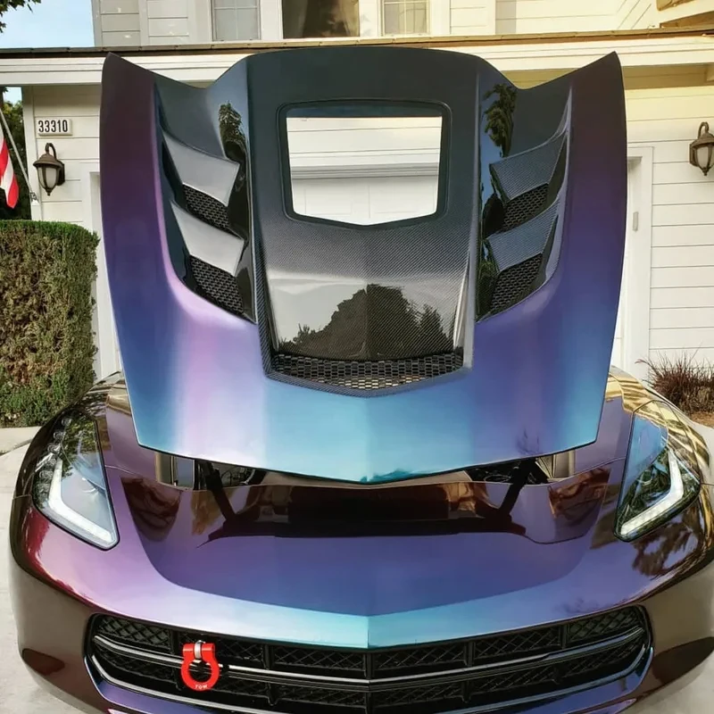 High Quality Transparent Carbon Fiber Hood For 2014-2019 Corvette C7 Z06 Upgrade Car Hood
