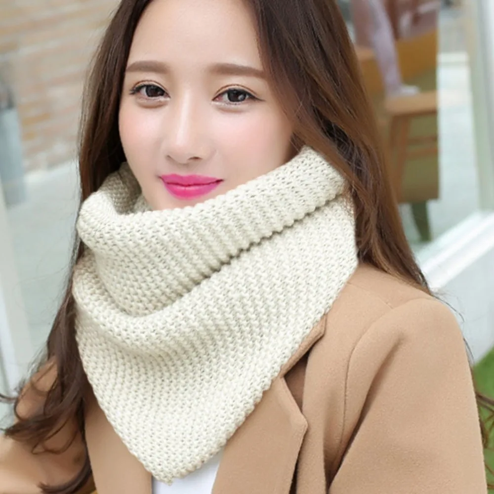 Knitting Scarf Autumn Winter Men Women Thickening Windproof Thermal Neck Cover High Collar Neck Protection Outdoor Warmer Tube