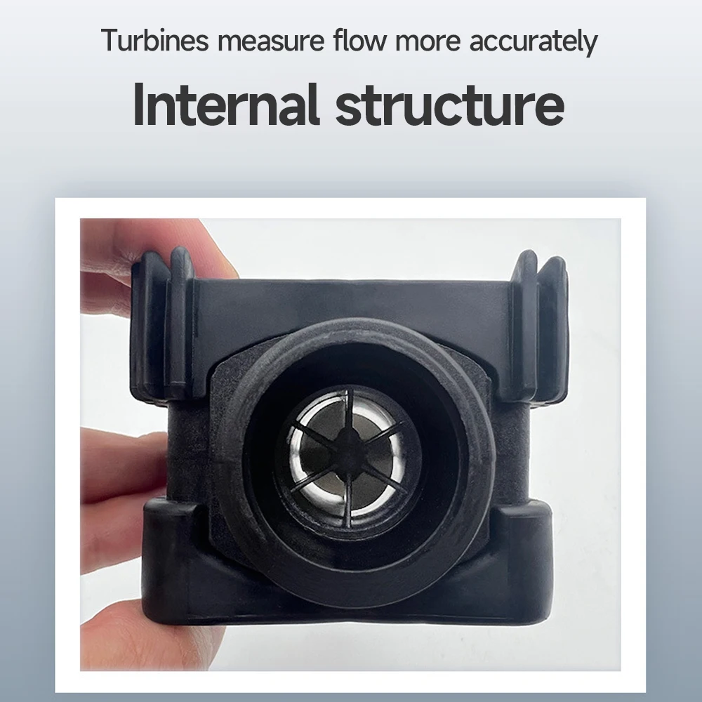 Imagem -03 - Digital Turbine Flow Meter Medidor de Fluxo de Rosca Externa Indicador Eletrônico Contador de Sensores para Combustível Querosene K24