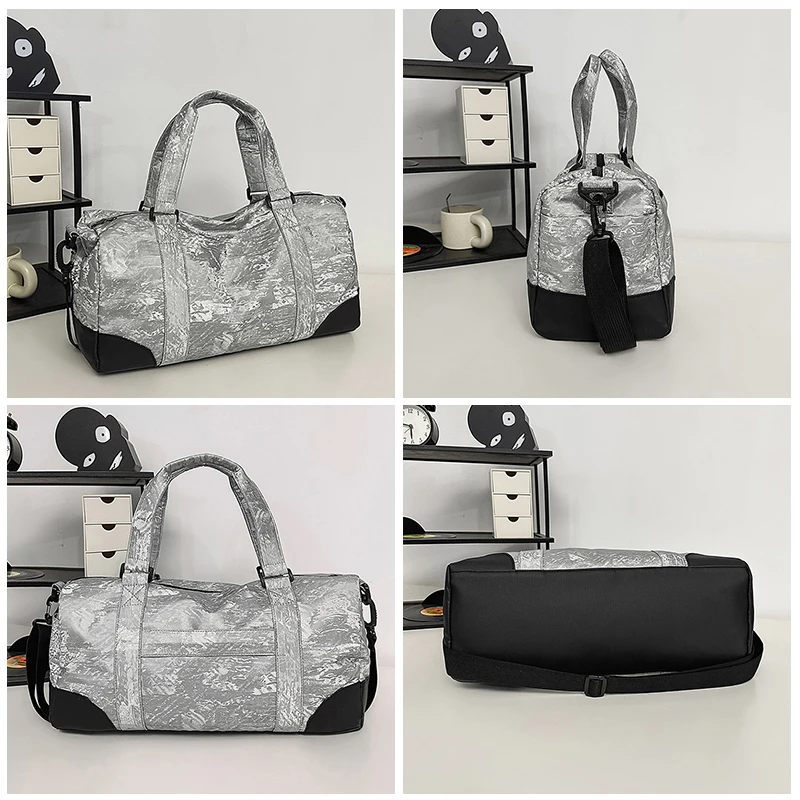 Customized Travel Bag With Printed logo Dry Wet Separation Sports Bag Logo Yoga Dance Bag Printing Photos Fitness Bag Name