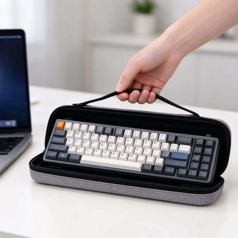 Hard Shell Keyboard Case for 61 Key to Full Size Mechanical Keyboard, Portable Travel Bag,Waterproof Protective Carrying Case