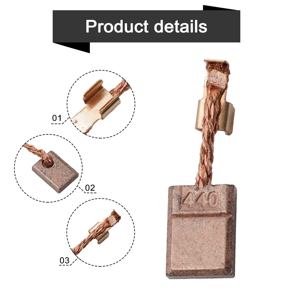 Запасные части угольной щетки для различных электроинструментов включают четыре единицы, совместимые с CB440, CB448 и CB436