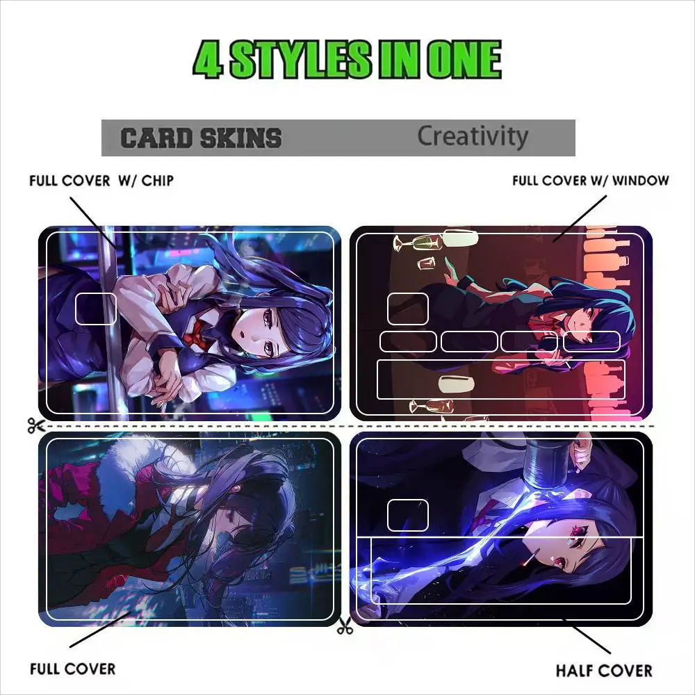 VA-11 HALL-A Jill Stingray   Sticker Film Tape Skin for Credit Card Debit Card Waterproof Stickers
