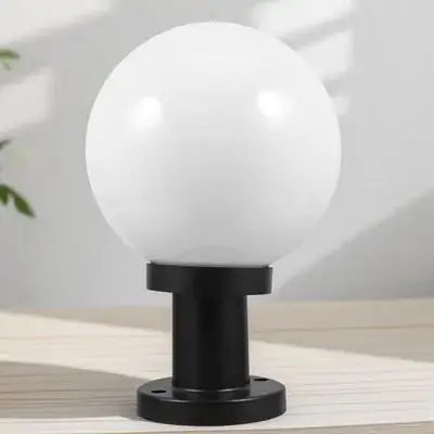 

20Cm Acrylic Ball Lampshade Outdoor Post Light Durable Yard Light Fixture Patio Column Light Decorative Lighting