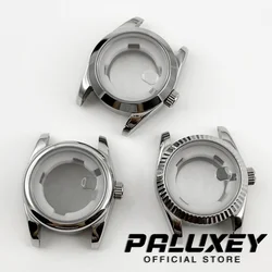 NH05 31MM Stainless Steel Sapphire Glass Fluted Curved Waterproof Watch Case for Ladies Women Fit NH05 NH06 Movement