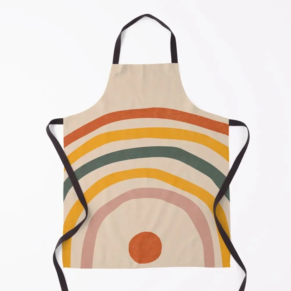 

Boho Style Rainbow Apron women's work Waiter Uniforms Kitchen For Men Apron