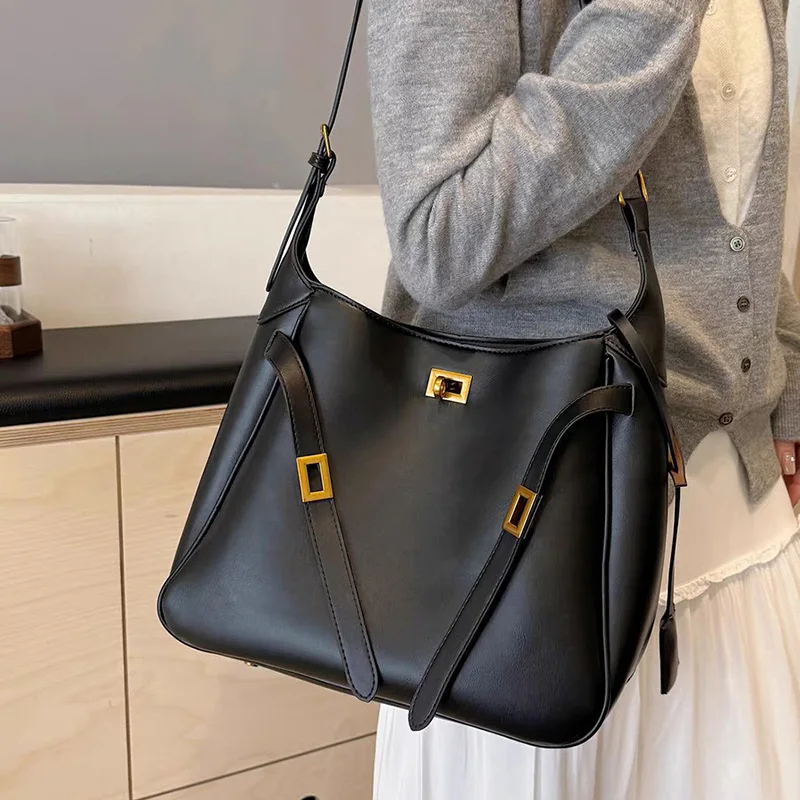 Women Shoulder Bag Female Luxury Designer Exact Replicas Cowhide Middle Size Tote Crossbody Bag Lady Fashion Real Leather Bucket