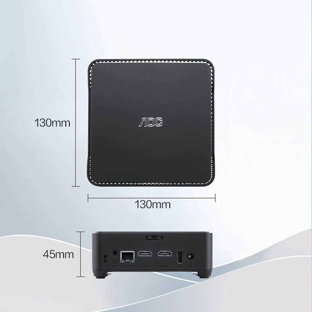 AOC-Mini PC MOSS M3, Computador de Escritório, N95, 8G, 256G, DDR4, HDMI, Dual Band, WiFi, 4 Core, 4 Thread Processor, GPU, Pocket PC