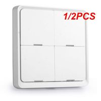 1/2PCS Tuya Smart Switch 4 Gang Push Battery Power Sticker Smart Life Scene Control Works With Smart Life App