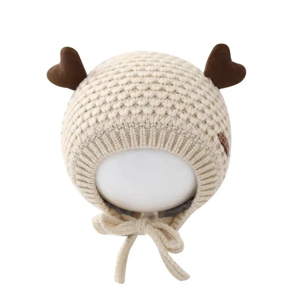 

Милая вязаная шапка Love, сохраняющая тепло, защита ушей, шапка для защиты ушей, утолщенные ветрозащитные шапочки, капот для детей, мальчиков и девочек