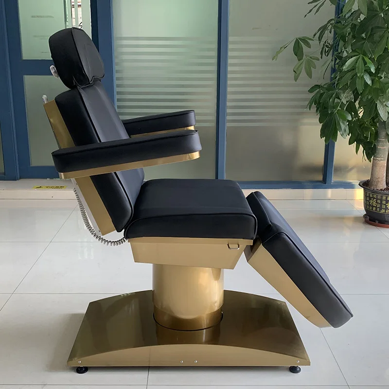 เตียงต่อขนตา โมเดิร์น หรูหรา ปรับได้ 3/4 มอเตอร์ สำหรับร้านเสริมสวย สปา ดูแลผิวหน้า นวดไฟฟ้า เตียงเสริมความงาม