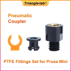 C Trianglelab Brass Pneumatic Connector M8 Thread for Bowden extruder For PRUSA MINI Extruder 4MM PTFE TUBE Pneumatic Connector