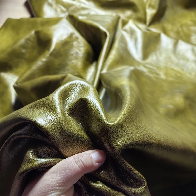 

1mm Yellow Waxed Cowhide. First Layer Leather. Real Leather Fabric.Handmade DIY For Leather Clothes. Full-Sheet Cutting