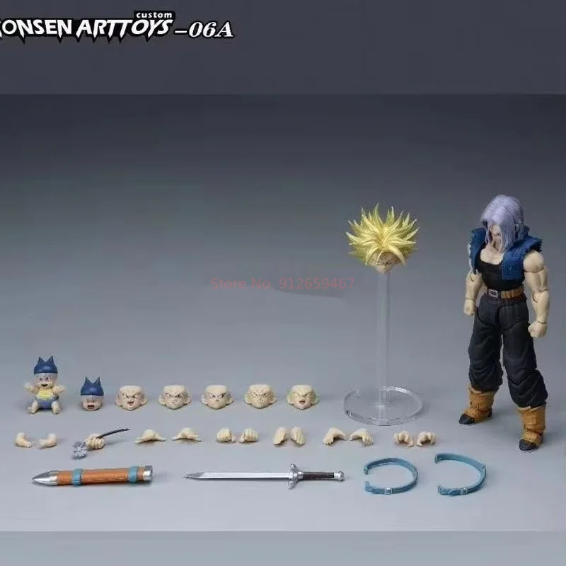 Tonsenarttoys Dragon Ball Z SHF Super Saiyan SSJ SSJ2 Trunks Majin Buu Kid Buutenks Custom Accessories Action Figures Model Toys