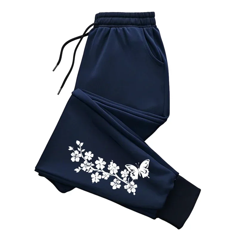 2026 New Arrival Women's Butterfly Print Sweatpants All Season Daily Casual Sport Jogging Pants Ladies Gym Fitness Trousers