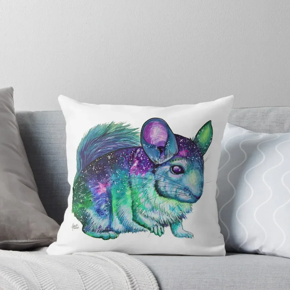 Galaxy Chinchilla Throw Pillow Pillows Aesthetic luxury throw pillow covers Pillow Decor