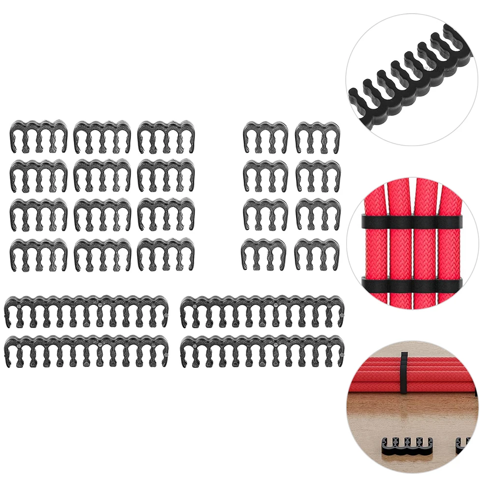

1 set Power Extension Cord Cable Clip Comb Computer Accessory Wire Management ganizer Silver Plated Cable GPU Motherboard