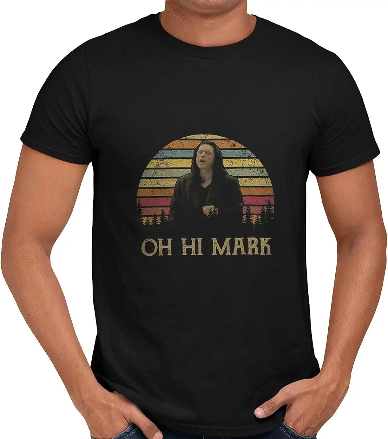 

Red Fox Shirt Oh Hi Mark The Room Wiseau Vintage T-Shirt, Funny T-Shirt, Movie Shirt, Large Multicolor