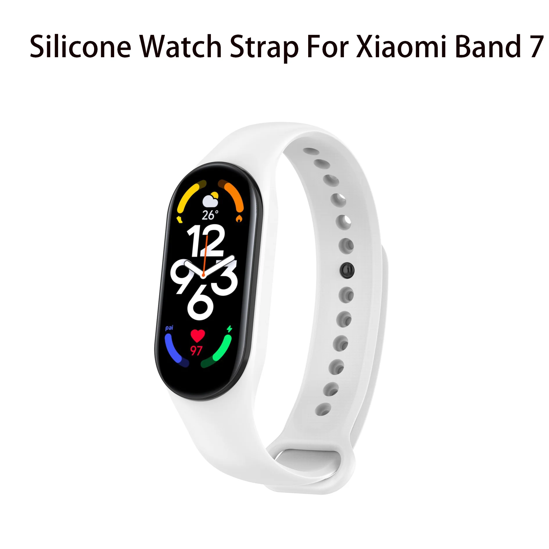 Integrated Silicone Strap For XIaomi Mi Band 7 Bracelet Quick Release Breathable Durable Lightweight Washable Sport Smartwatch