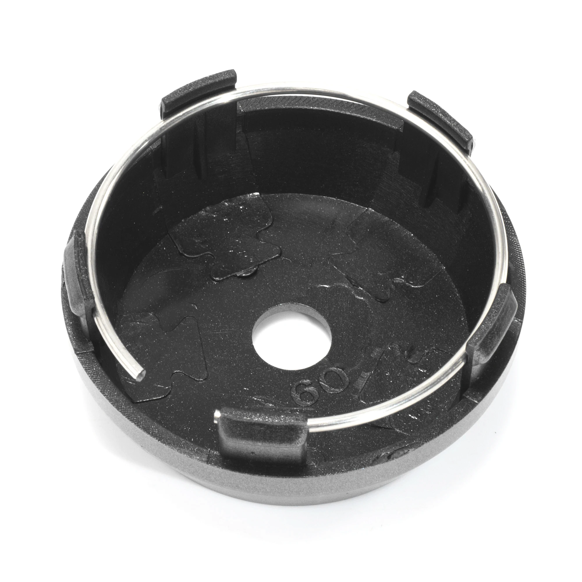 4pcs قطرها الخارجي 60mm / 2.36 بوصة قطرها الداخلي 56mm / 2.20 بوصة مركز تغطية محور العجلة ، عجلة سيارة سباق حافة الغطاء الواقي ABS تقليم