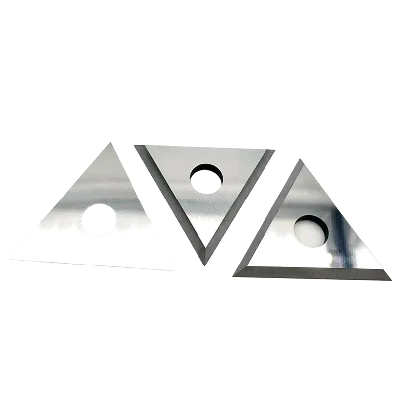 AT19-Paint Scraper 1Inch Triangle 3Pcs Carbide Blades Double-Edged Reversible Replacement Blade