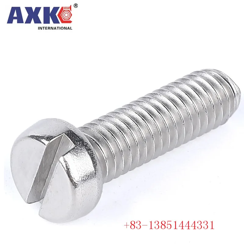 M1.6 M2 M2.5 M3 M4 M5 M6 A2-70 Stainless Steel 304 DIN84 GB65 Slotted Cap Head Slot Column Round Cheese Head Screw Bolt