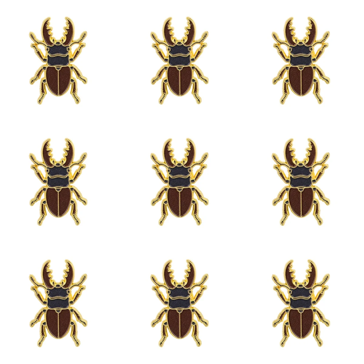 9-teiliges Vintage-Insekten-Emaille-Pin-Set, Natur- und Wildtier-Brosche für Mantel, Damenbroschen, Kragen- und Reversnadeln, Metallabzeichen, Schmuckgeschenk