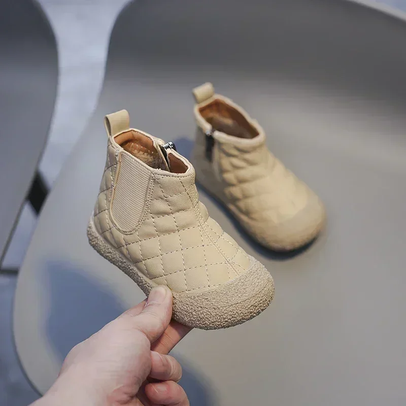 Sepatu Bot Musim Dingin untuk Bayi Laki-laki Sepatu Bot Salju Anak Perempuan Luar Ruangan Sepatu Katun Anak-anak Mewah Sepatu Kasual Anak Anti-selip Sepatu Balita Bayi