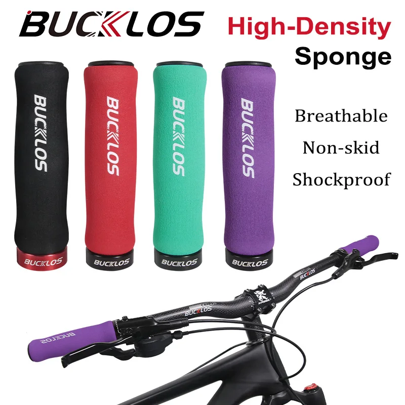 BUCKLOS Bicycle Cuffs MTB Handlebar Grip Soft Sponge Anti-skid Comfortable Lockable Mountain Bike Grips Ultralight Bike Parts