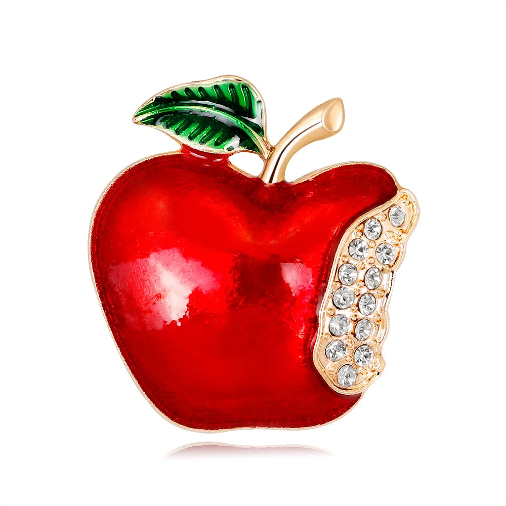 

Christmas Creative Ornaments, Cartoon Apple Corsage, Versatile Ping An Fruit Brooch