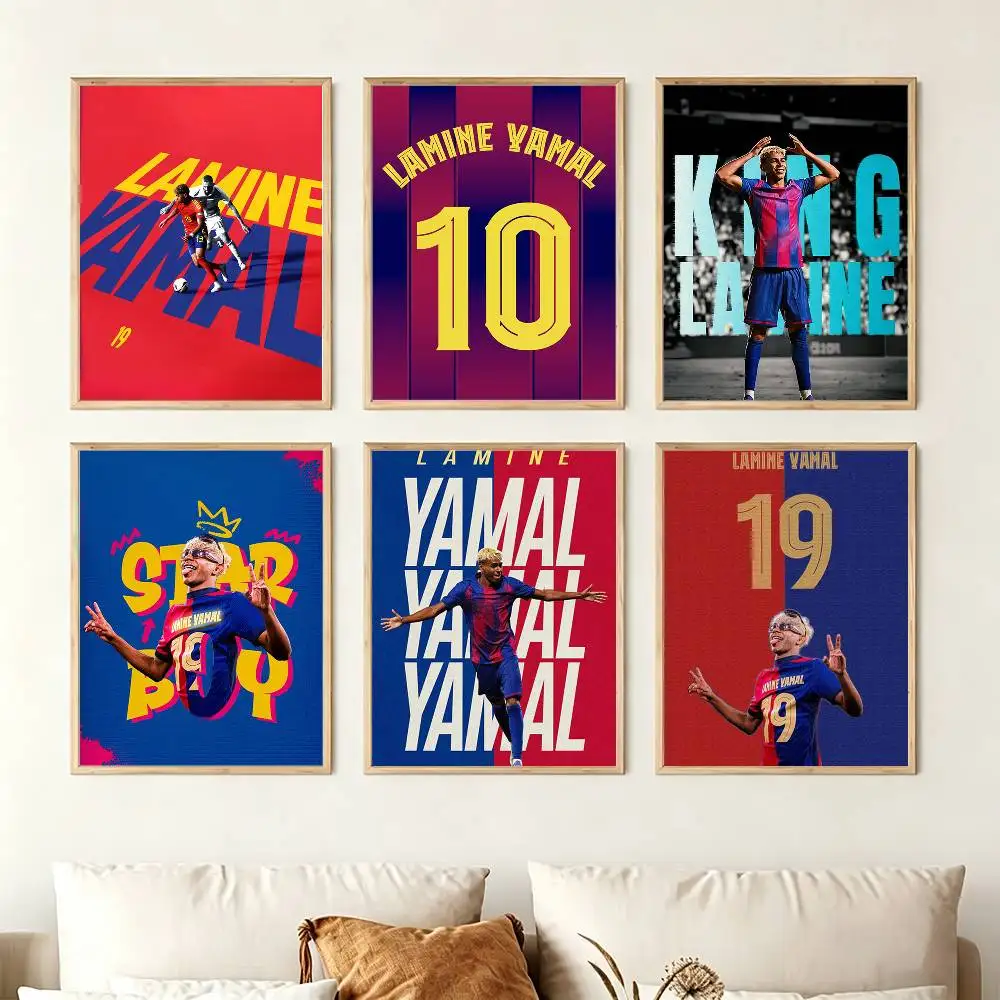 L-Lamine No10 Y-Yamals Poster High Quality Dorm Living Room Aesthetic Wall Decoration Painting Stickers Gift