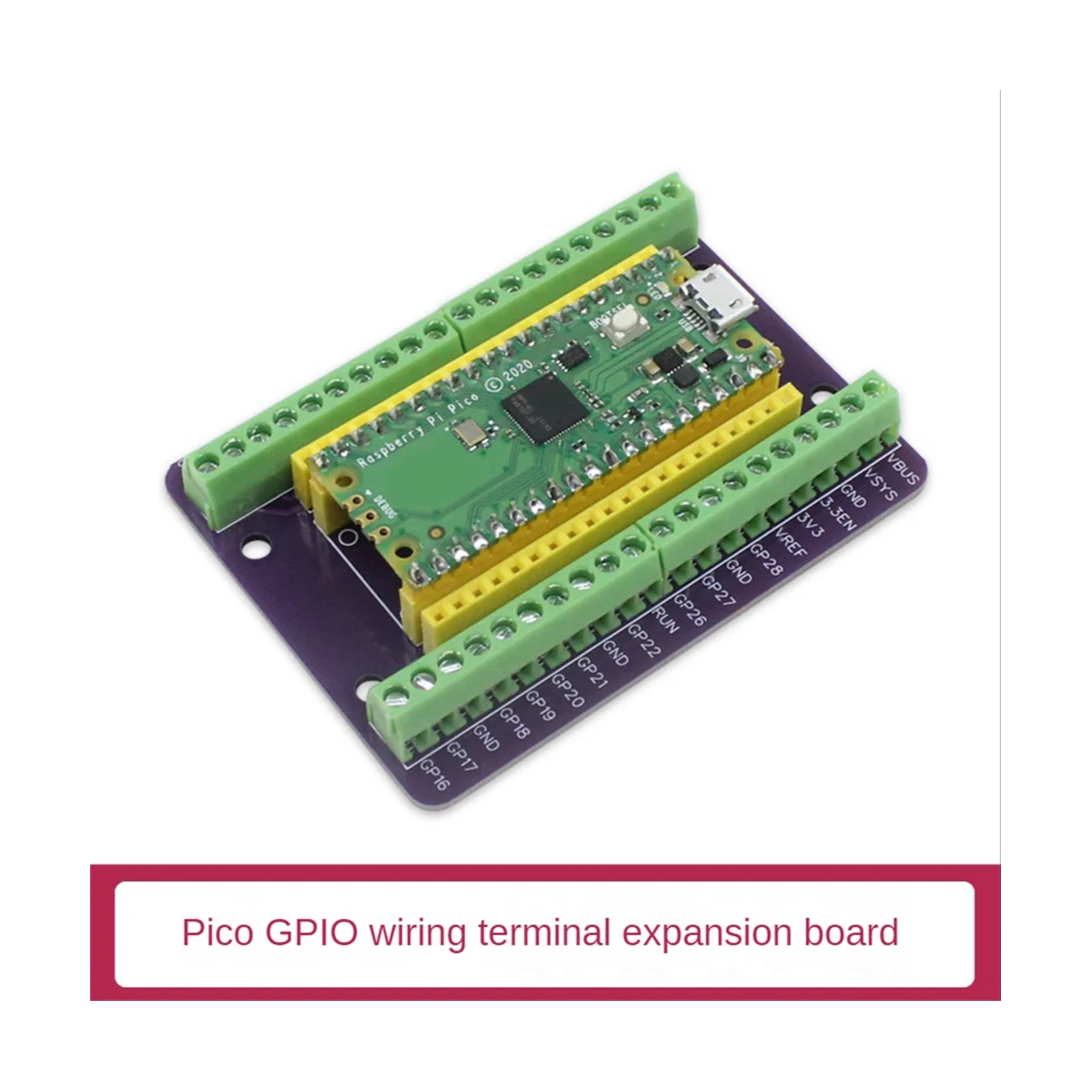 For Raspberry Pi PICO GPIO Expansion Board Picow Terminal GPIO Interface Module Onboard Male and Female Pins(Welded)