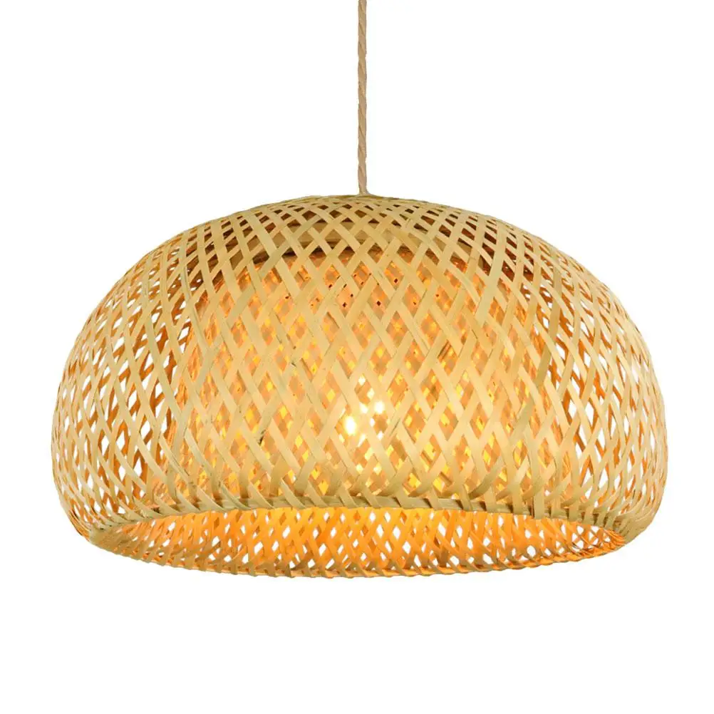 

Bamboo Lampshade Durable Rattan Vintage Lighting Handwoven Material Long Lasting Home Decor Indoor Accessories Ceiling