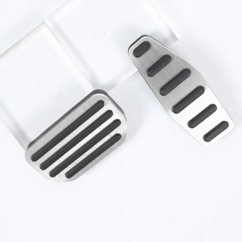 Car Accelerator Brake Foot Pedals Covers for Jimny 2010 2011 2012 2013 2014 2015 2016 2017 2018 2019 2020, Silver