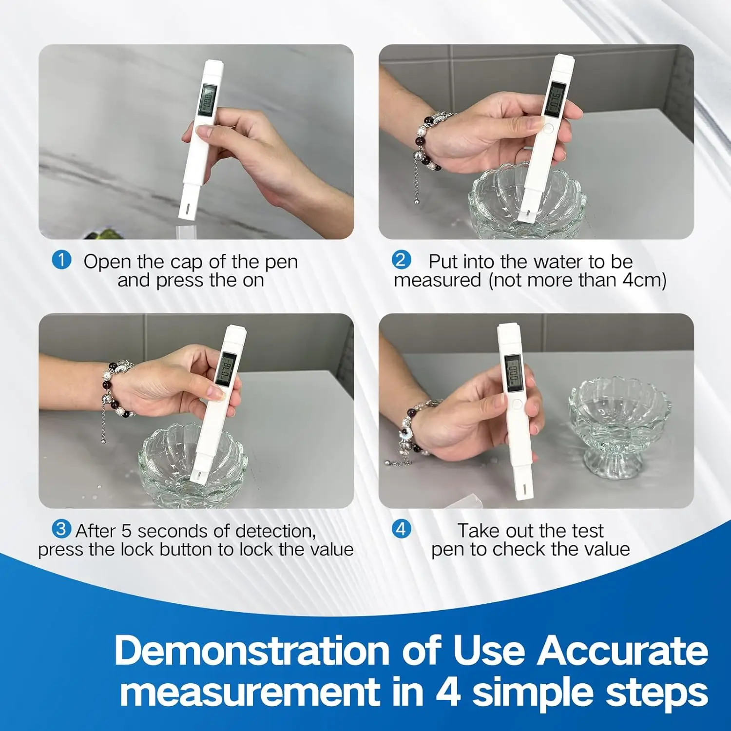 جهاز اختبار جودة المياه الرقمي المحمول دقيق وموثوق رقمي TDS قلم اختبار جودة المياه كاشف تنقية المياه