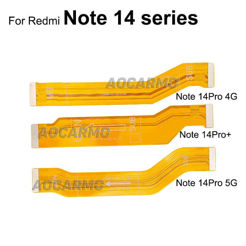 Aocarmo Power Flex For Redmi Note 14Pro 4G 14 Pro Plus 5G Earpiece Speaker Flex Cable Charging Port LCD / Main Board Flex Cable