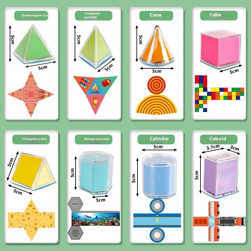 1Set Geometrie Demonstration Modelle Räumliche Struktur Visualisierung Werkzeuge STEM Bildung Lehr Kits