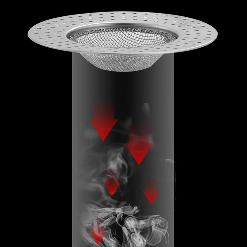 Stainless Steel Sink Drain Strainer Hair Catcher Shower Drain Mesh for Bathroom Kitchen Easy to Install Universal Drosphip