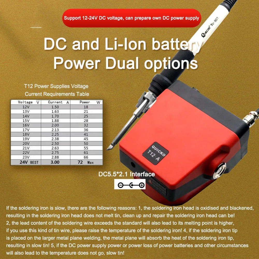 STM32 V3 T12-A station de soudage sans fil fer à souder pour Dewalt/Makita/Milwaukee/Devon Eddie ion batterie 18/20V Max pour la réparation de