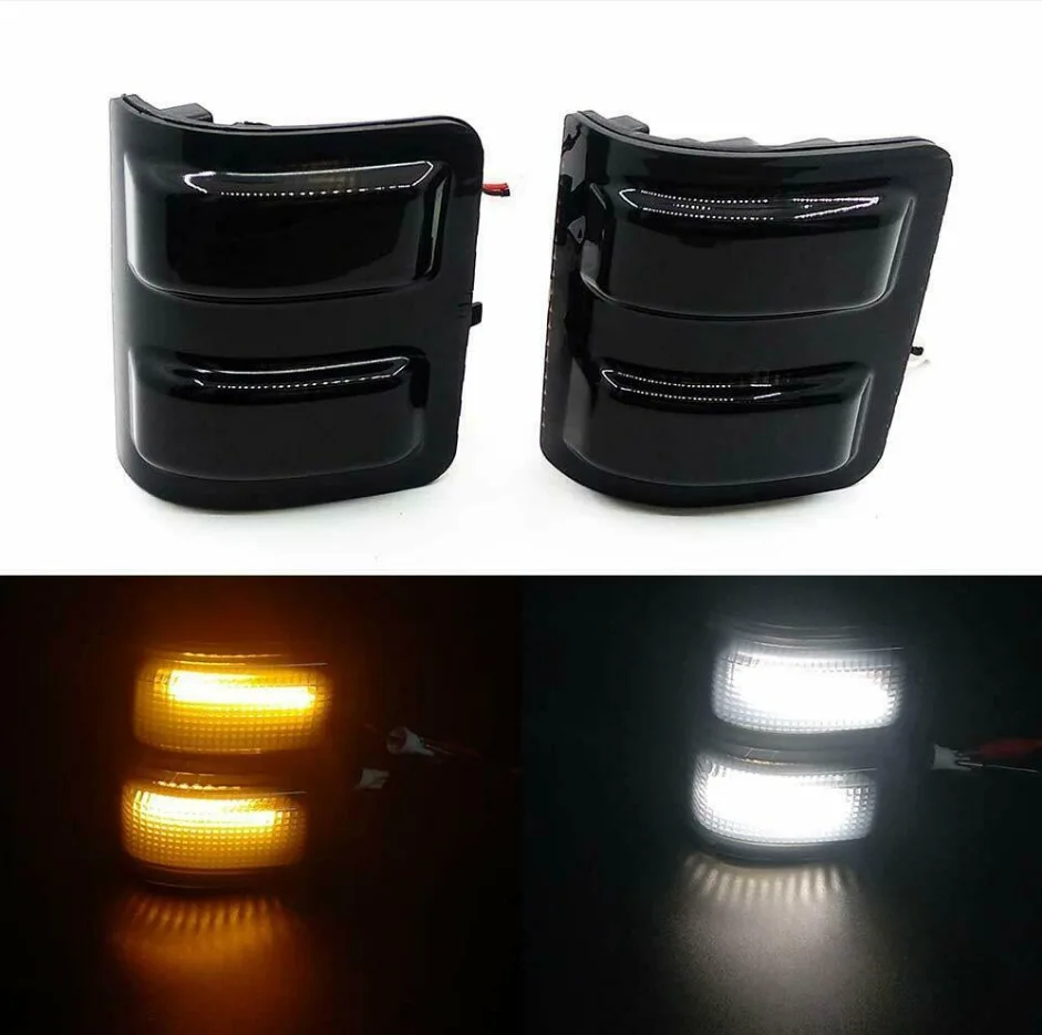 

Suitable for Ford F150 F250 F350 F550 two-color turn signal rearview mirror light