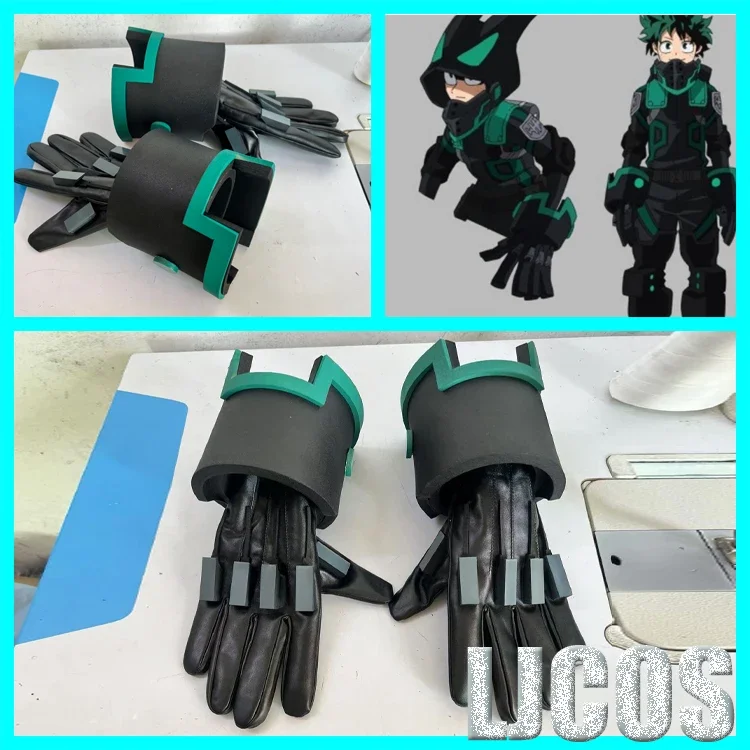 Midoriya Izuku Gloves Hand Armor Props Comic My Hero Academia Cosplay Role Play Halloween Christmas Accessories for Adults